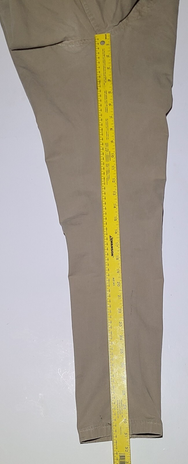 Strellson Khaki Pants Mens 34X31 Khaki Straight Fit Chino Slash Pockets