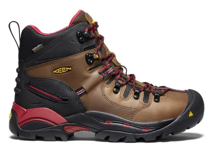 Keen Pittsburgh Steel Toe 6″ Waterproof Boot Bison Brown 1007024 Retail $214.99
