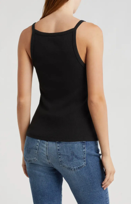James Perse Cotton Rib Cami Tank Black,Mineral Size 1(S),2(M),3(L),4(XL) NWT $95