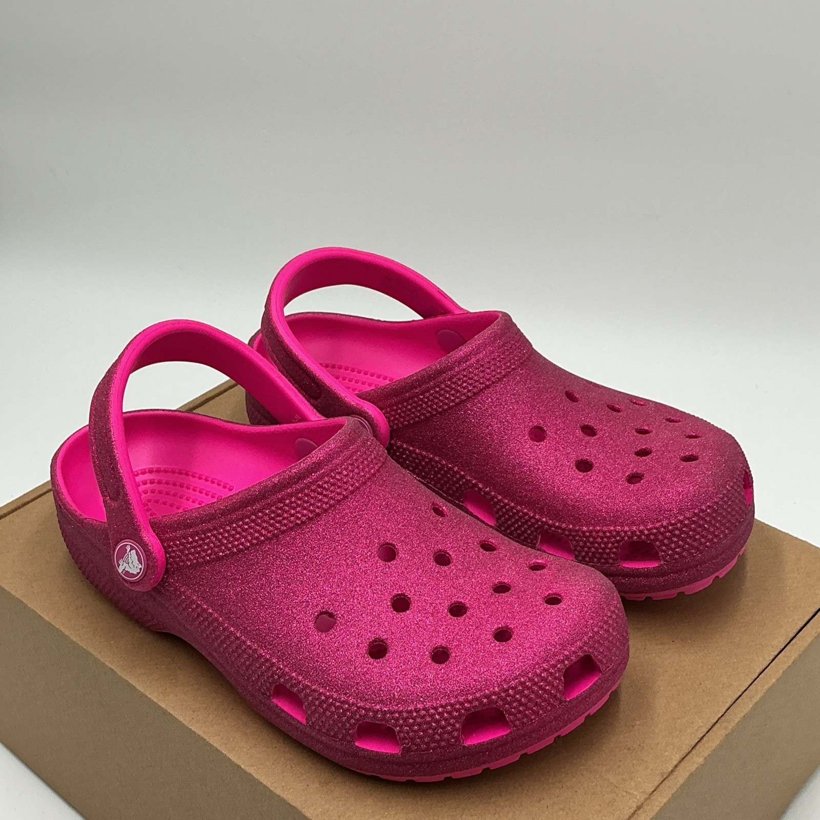 Crocs Classic Clogs Unisex US M4/W6 M Pink Glitter Comfort Casual Shoes Eby3705