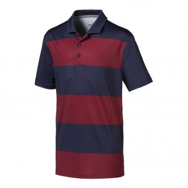 New Puma Rugby Golf Polo 595677 MOISTURE WICKING Color Blocked Pattern