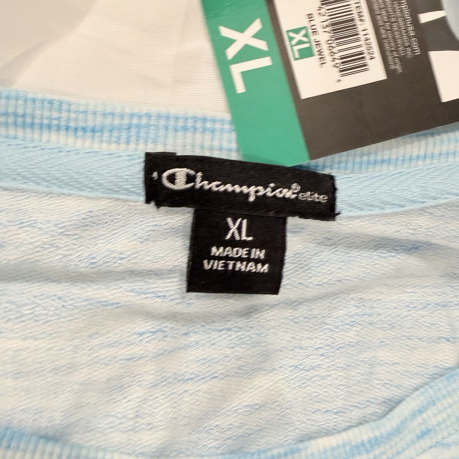 CHAMPION WOMEN’S HIGH LOW HEMLINE CREW SWEATER SHIRT(BLUE JEWEL XL)NWT