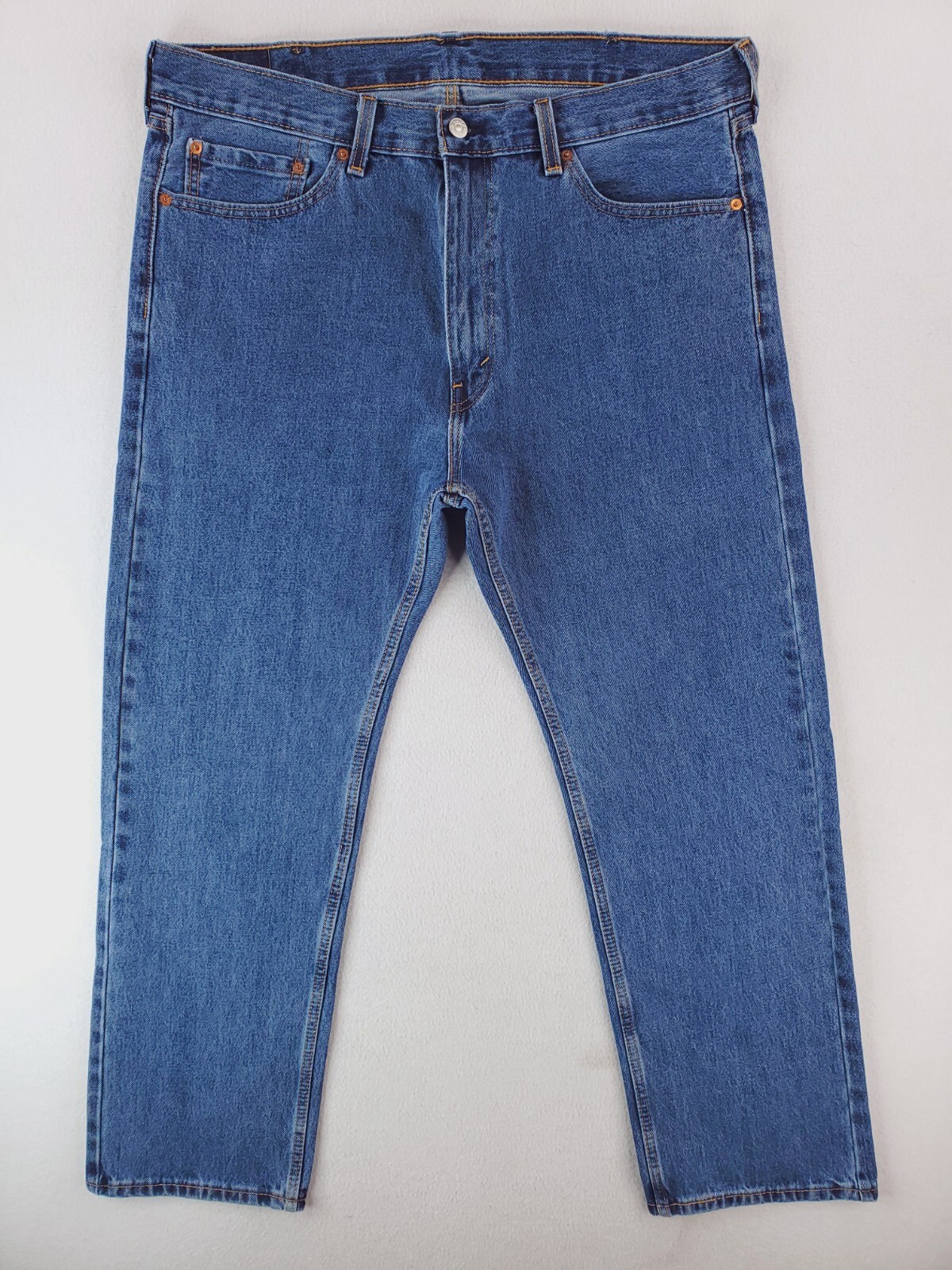 Levis Jeans Mens 38×30 Blue 505 Regular Straight Work Pants Red Tab Medium Wash