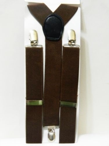 Wide 1.25″ Suspenders 4 Clip and 3 Clip Men’s Unisex Stretch Elastic Clip on