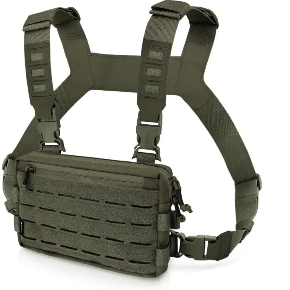 New 1000D Nylon Men Chest Bag Reflective Strips EDC Vest Bag Wear-resistant Mult