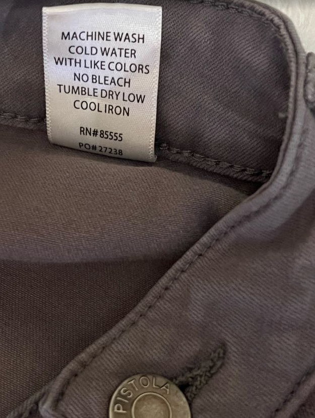 PISTOLA Hannah Cargo Skinny Pants Grey Size 29 Waist Utility Moto Zip Pockets