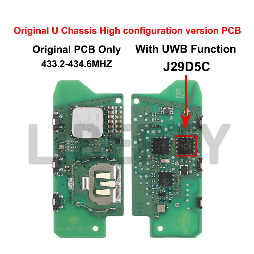 Ly OEM U Chassis PCB IYZBK1 433MHZ UWB J29D5C 49CHIP Car Remote Key For BMW