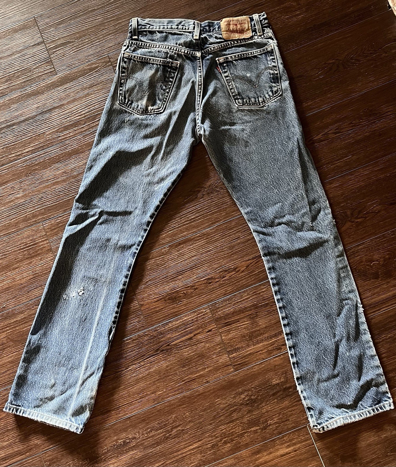 Levi’s Men’s 517 Bootcut Jeans, 31×34, Y2K Distressed/Worked-in, Medium Wash