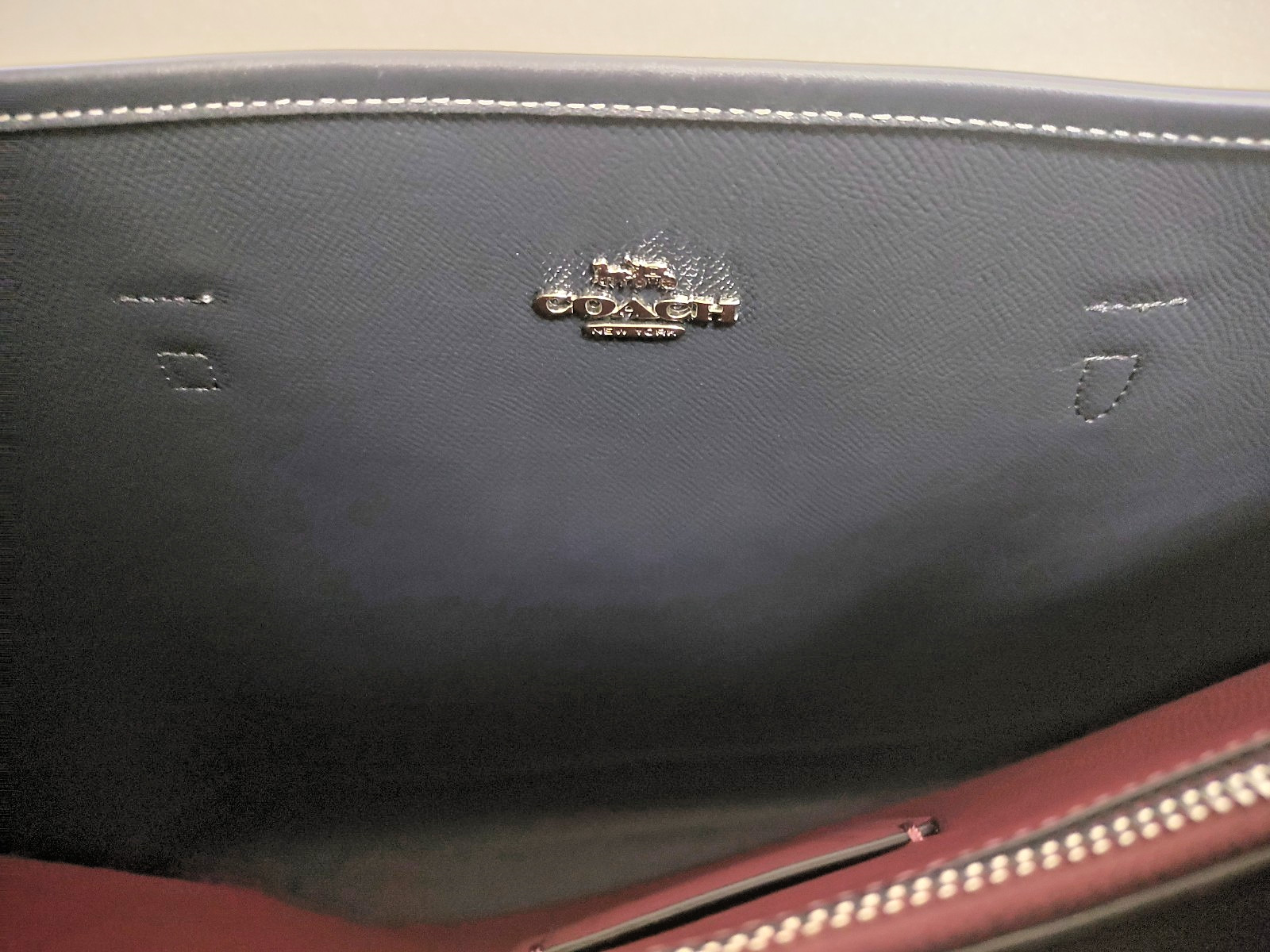COACH Mollie Tote Bag Midnight Multi Signature Jacquard Stripes C8415 Mint New