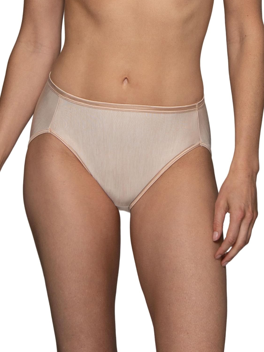 5 Pack Vanity Fair Illumination Hi Cut Brief 13108 Rose Beige Sz 5 NWT