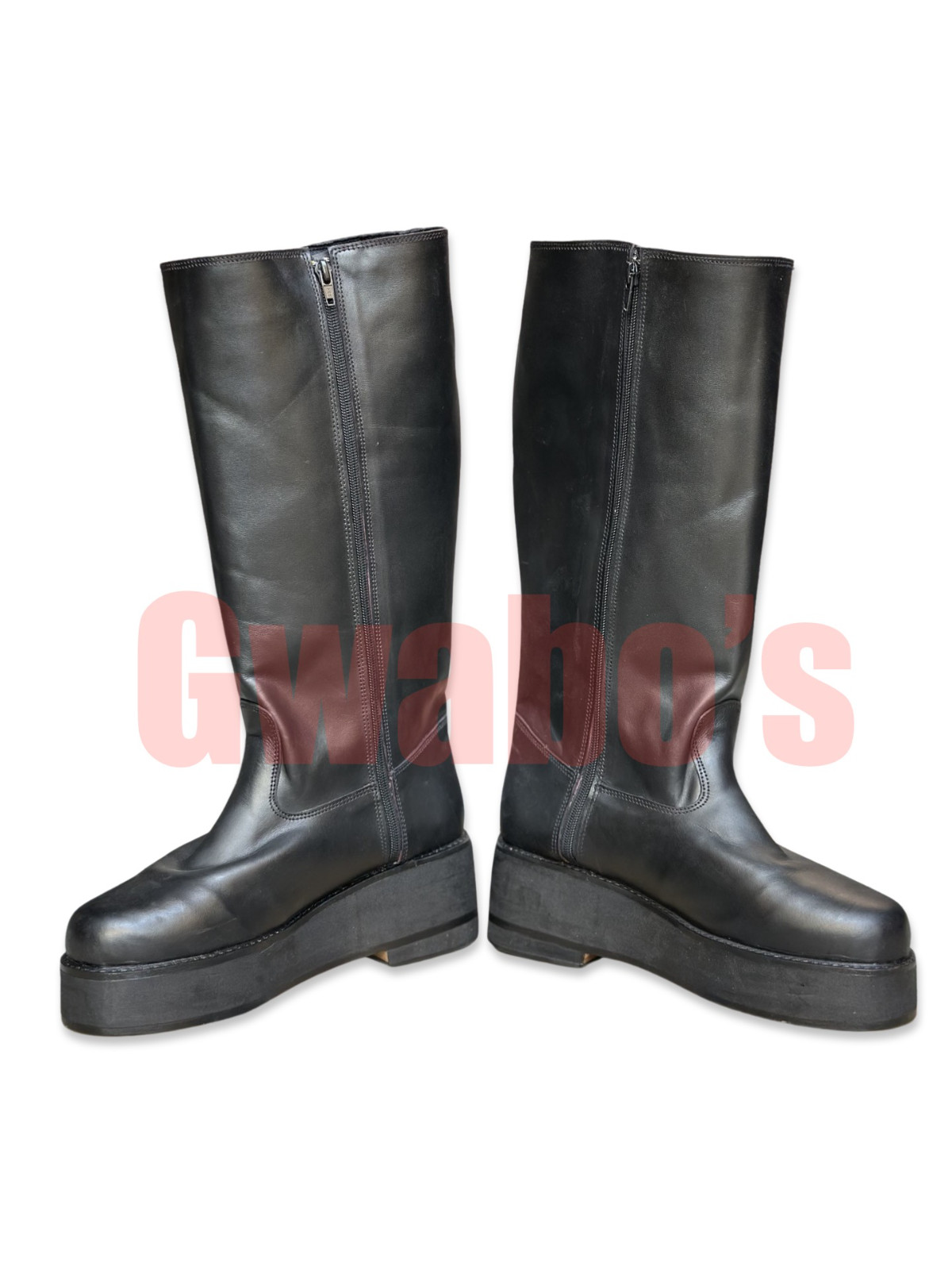 Darth Vader height sole leather cosplay boot 2.5 to 3 inches heel