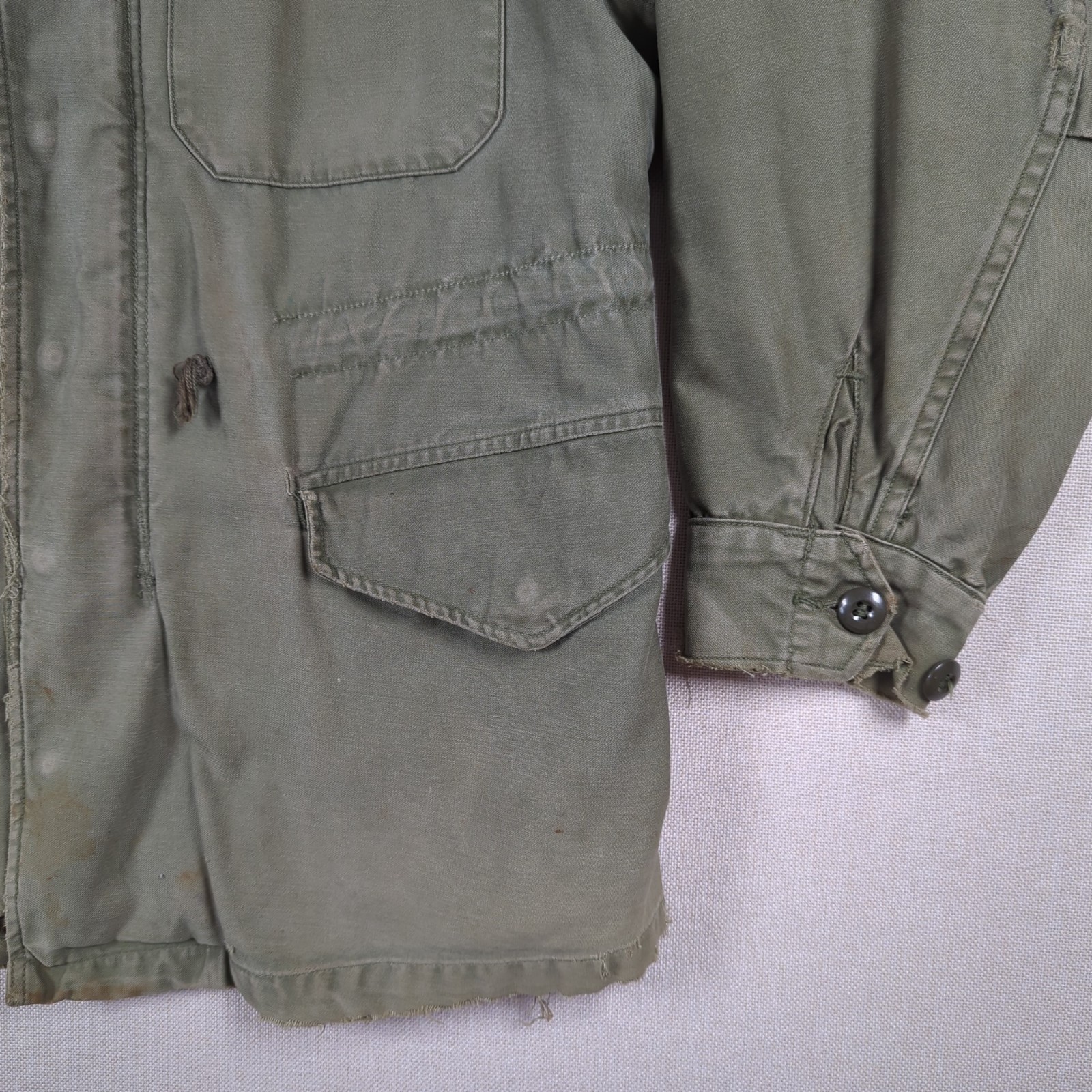VTG 50s US Army M-51 Field Jacket Small OG-107 Green Distressed Korean War