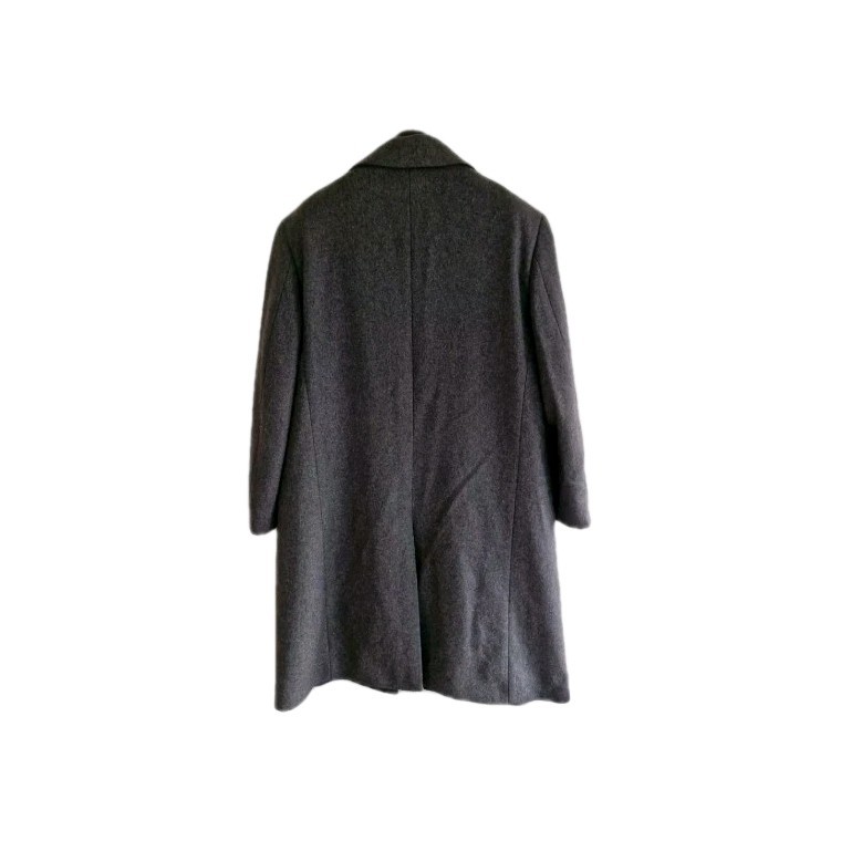 Richard Paul Menswear Grey Wool Blend Warm Winter Midi Overcoat Coat. Size UK XL