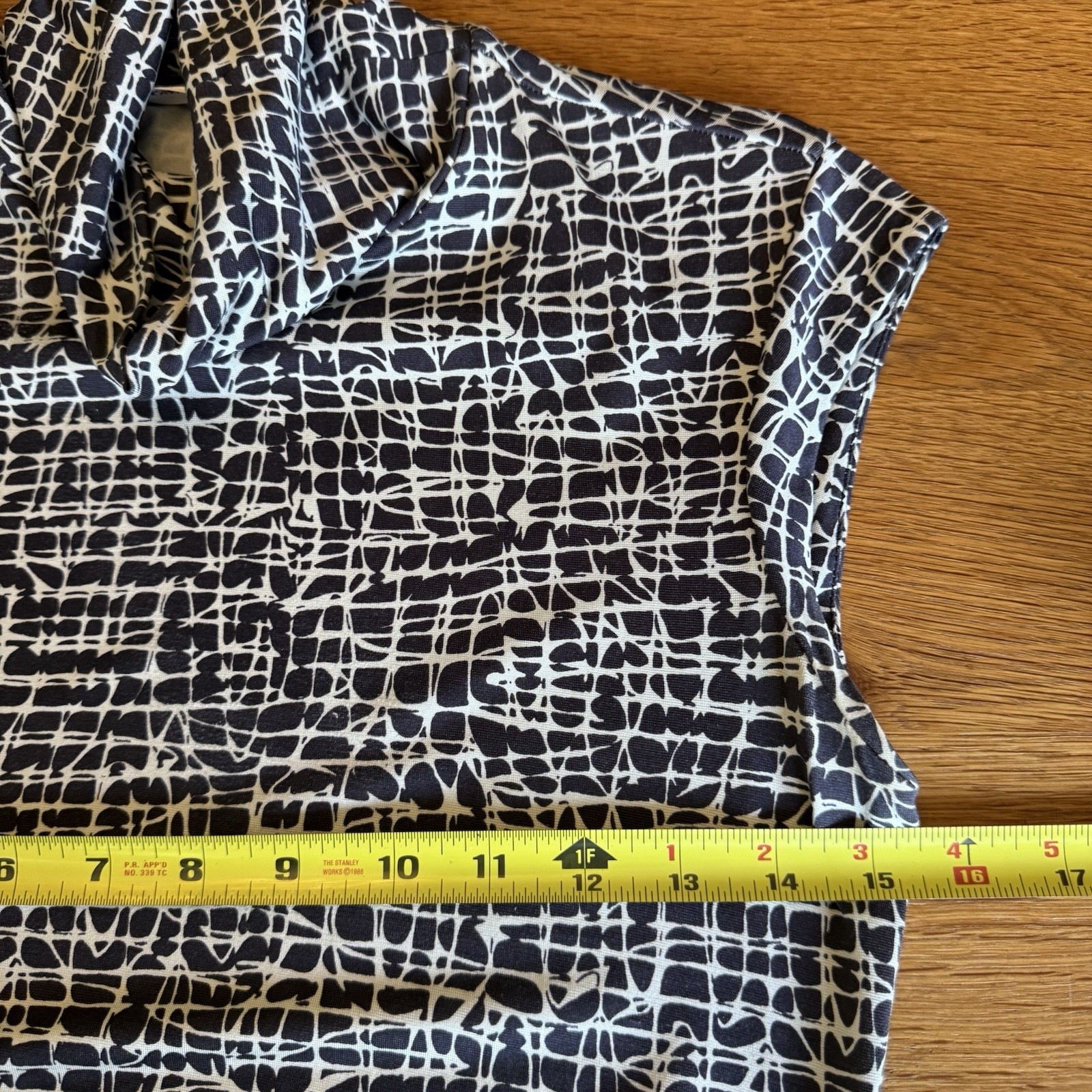 Diane von Furstenberg DVF Silk Spandex Midi Dress S Brown White Abstract Print