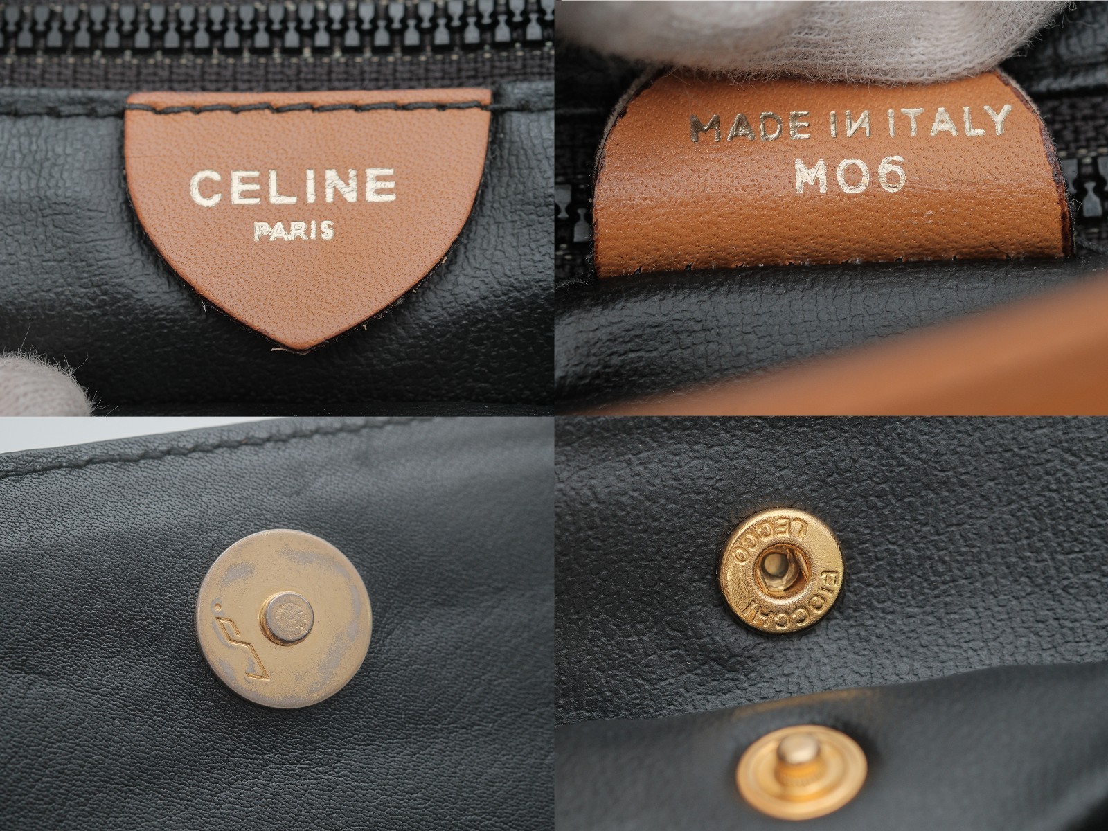 CELINE Clutch Hand bag Purse Horse Carriage Black