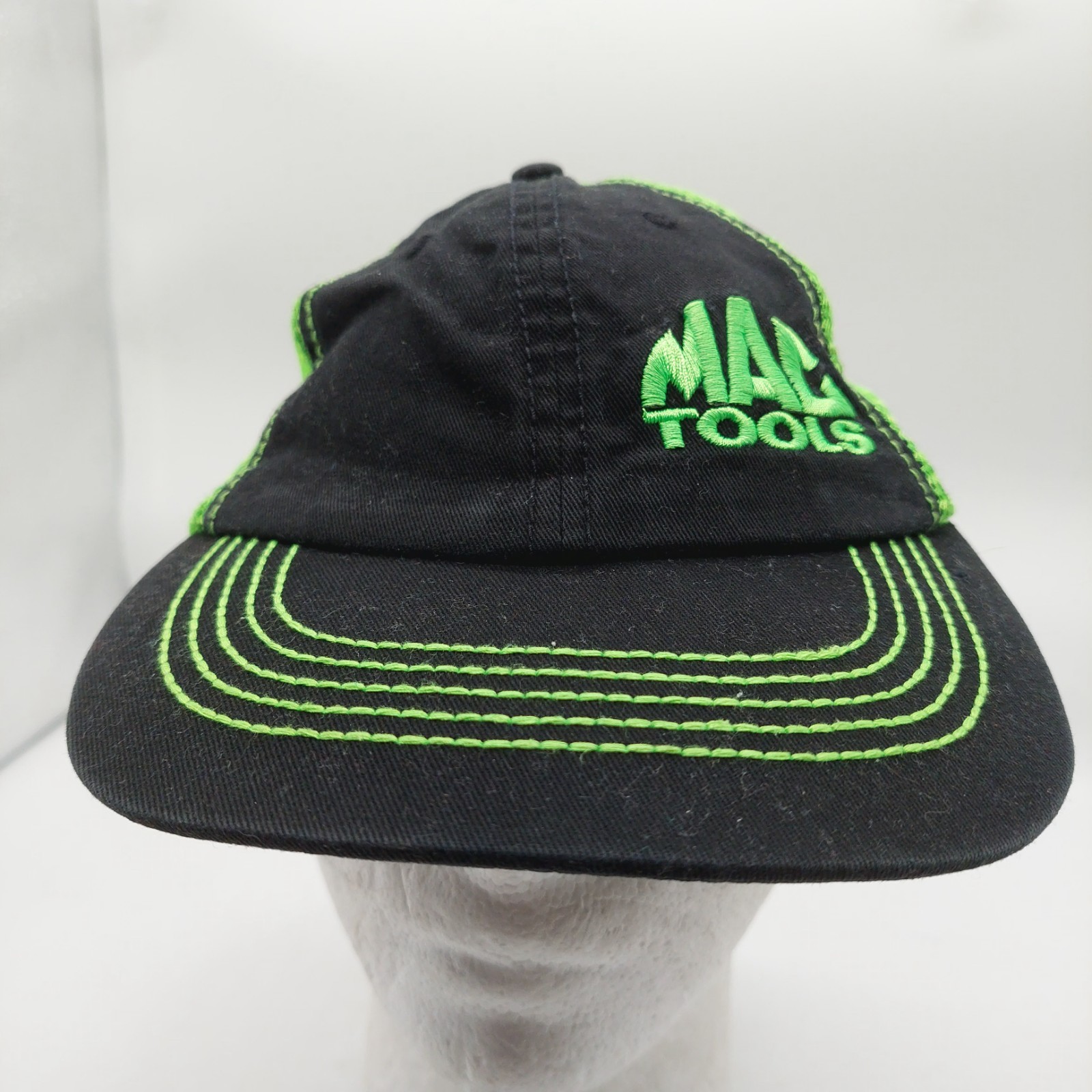 Mac Tools Black & Green Hat Strapback Mesh