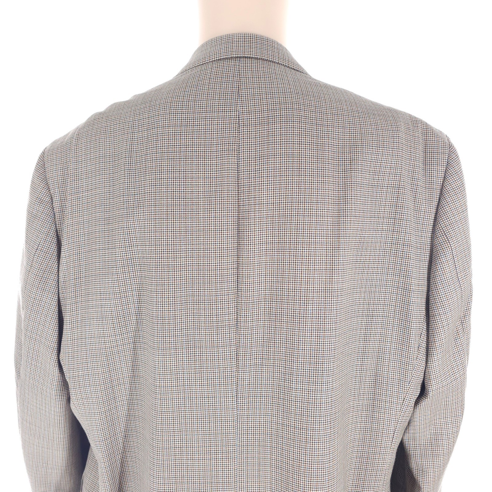 Brooks Brothers Men Blazer Two Button Wool Hounds Tooth Beige Multi Size 46L