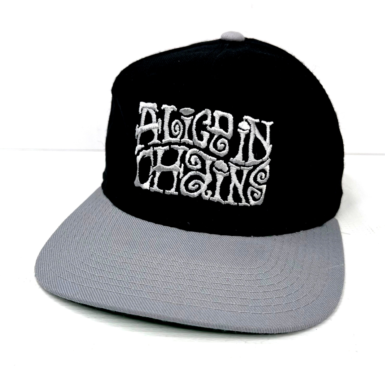 Vintage 90’s Alice In Chains Hat Snapback Cap 1993 Lollapalooza Tour Black Gray