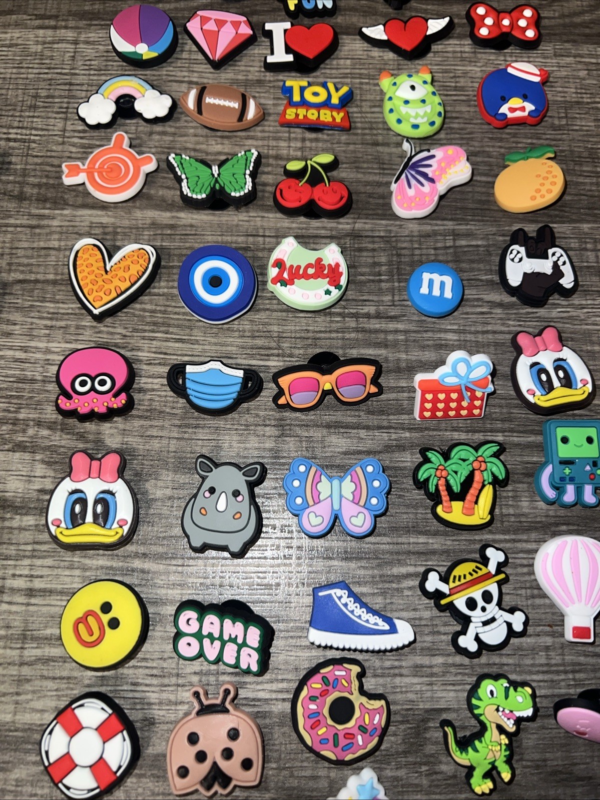 Croc Charms Lot Of 96 Random Mixed Pop Culture Shoe Charms Kids Adults Jibbitz