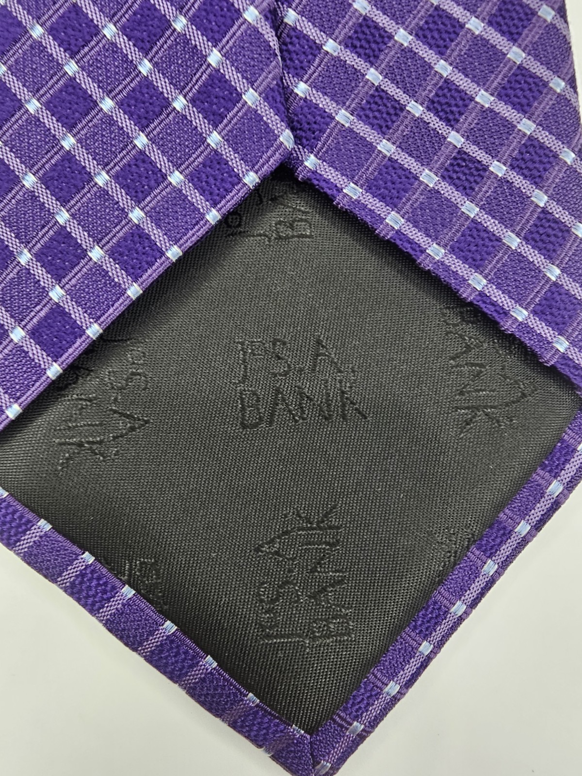 Jos. A Bank Traveler Collection Stain Resistant Tie Purple 100% Silk 64″ Length