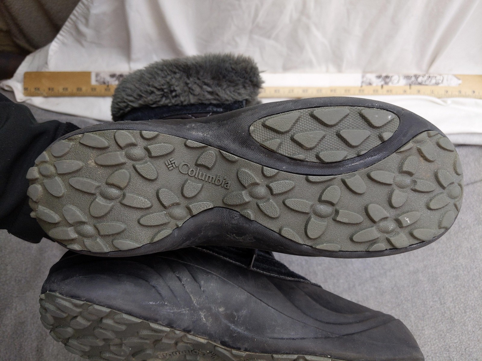 Columbia Snow Boots Womens Size 9 41 Black Suede Mid Calf Winter Insulated