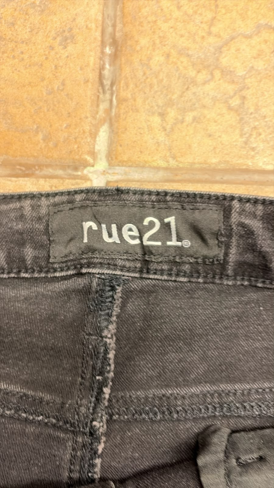 Rue21 Mens Moto Biker Pants Size 34×30 Black Acid Wash Ripped Distressed Stretch