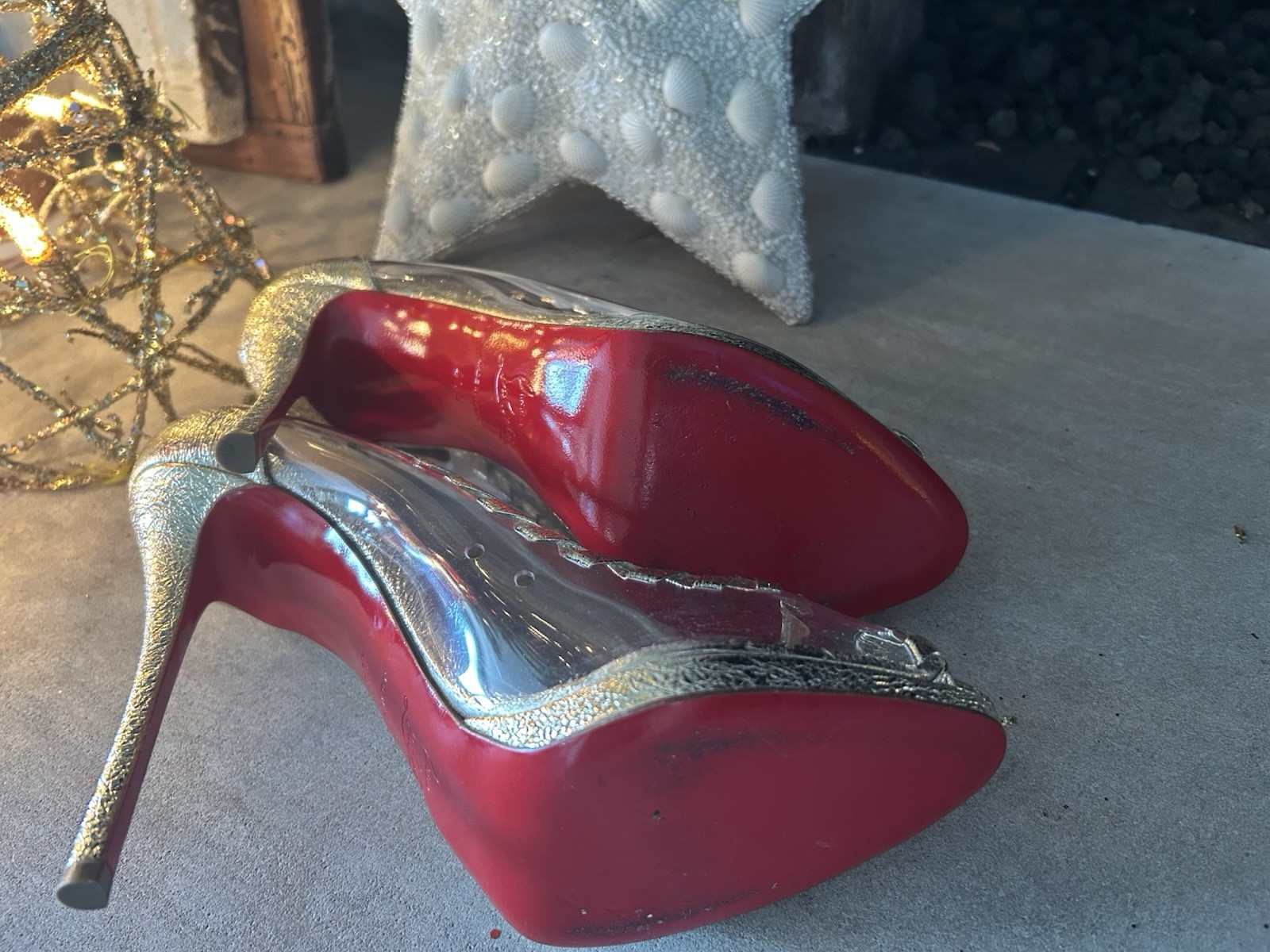 Leather See Through Pumps. Fun Flirty Great For Any Season. 40 1/2