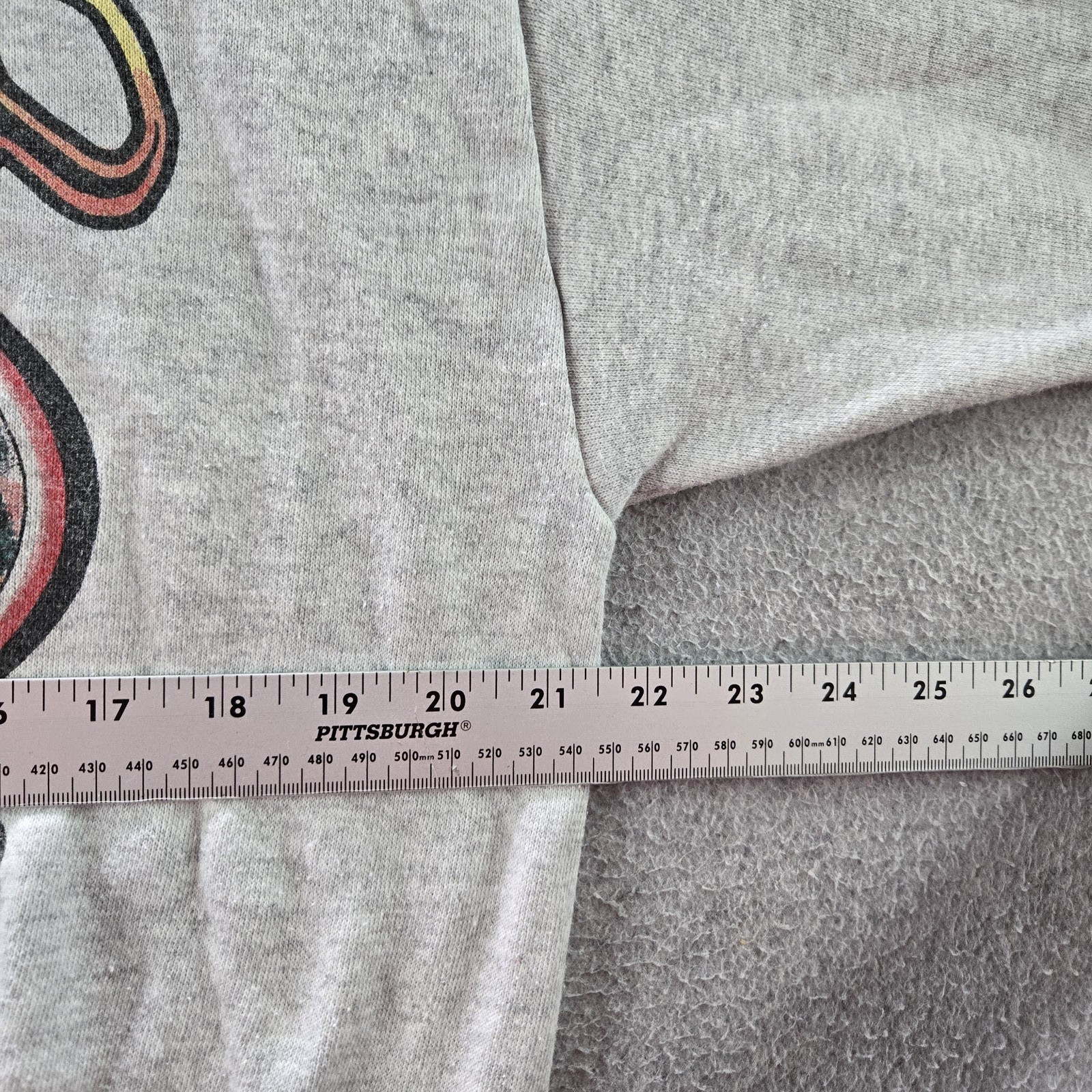 VINTAGE Arkansas Men Sweatshirt L Gray Graphic Print Fleece Natural State READ