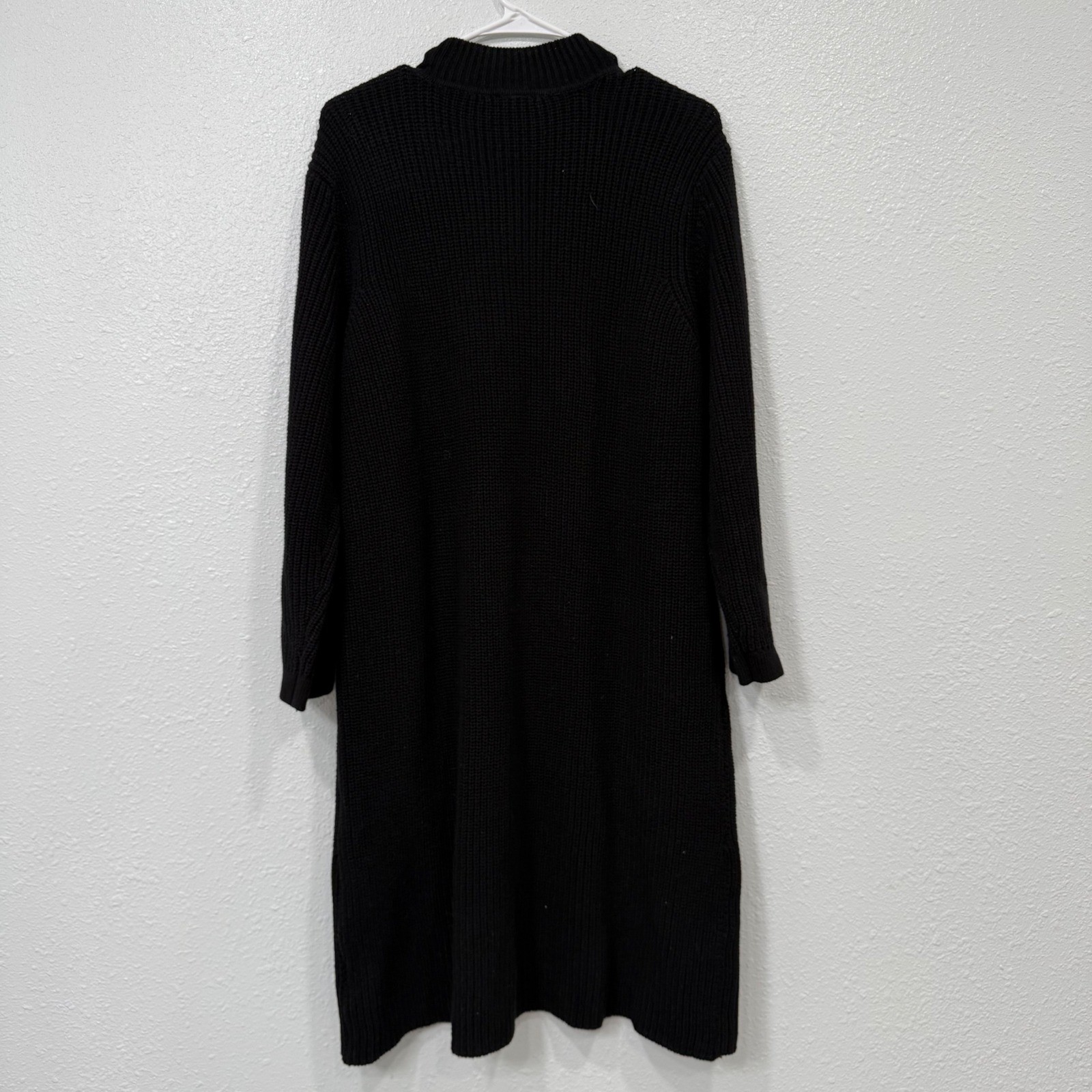 Torrid Black Shaker Stitch Sweater Dress Mock Neck Long Sleeve Plus Size 1 1X