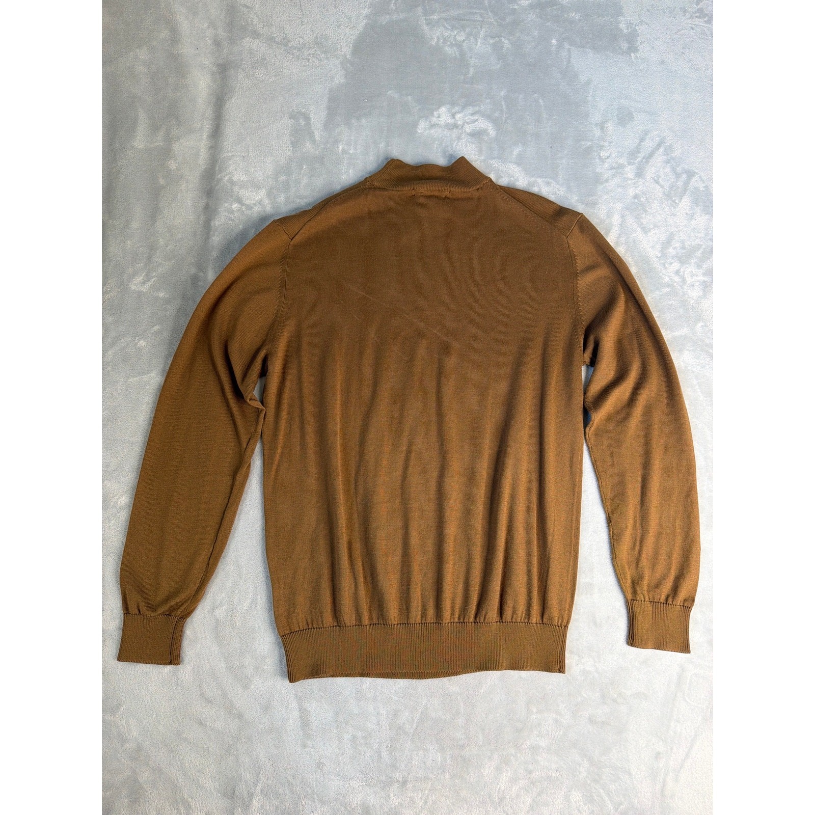 Murano Mens Camel Brown Mock Neck Sweater NWT Size Medium Lightweight Knit