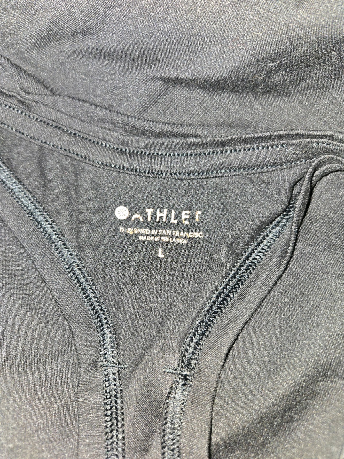 Athleta Racerback Tank with Keyhole cutout, Black, Size L
