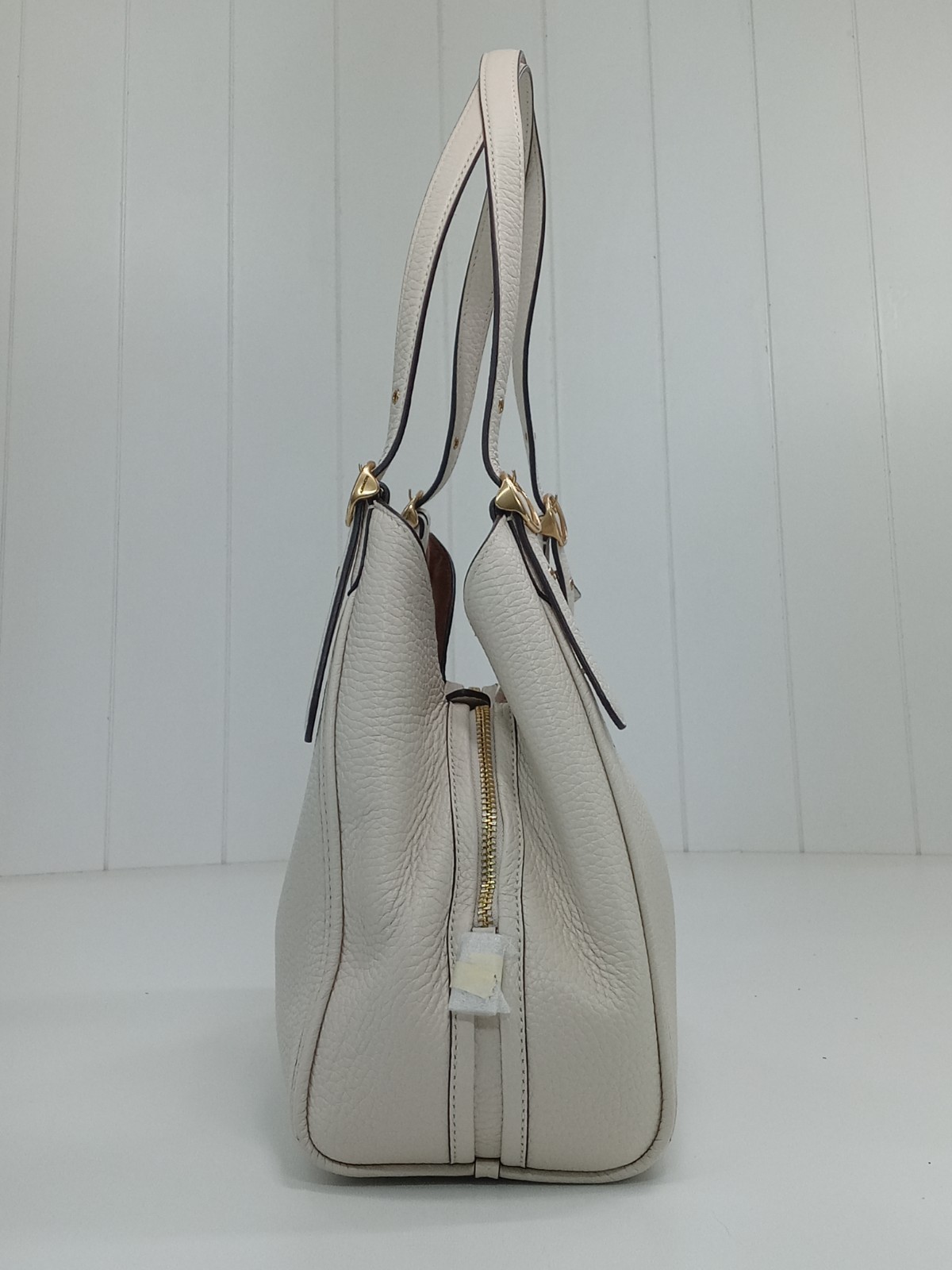 Coach Lori Shoulder Bag Purse Ivory Chalk Pebbled Leather Bag No Dust Bag