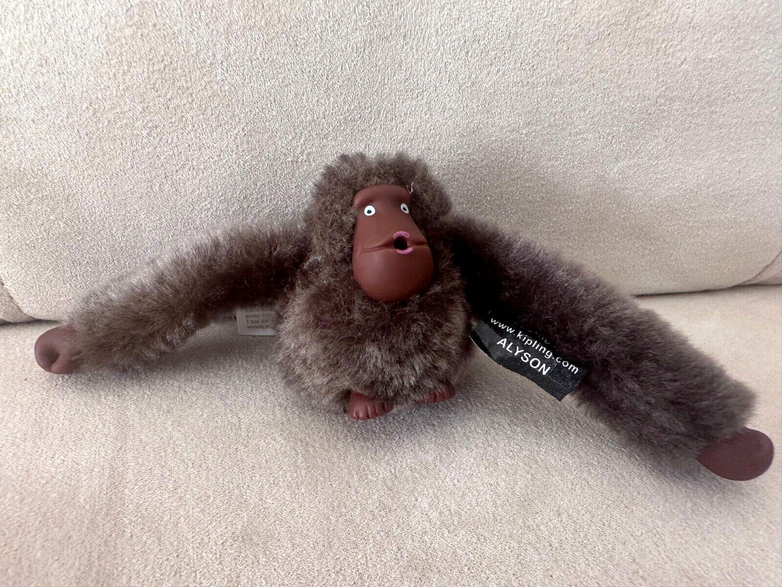 NWT KIPLING MONKEY KEYCHAIN KEY RING CHARM BLACK RED GRAY BLUE GREEN SUCK THUMB