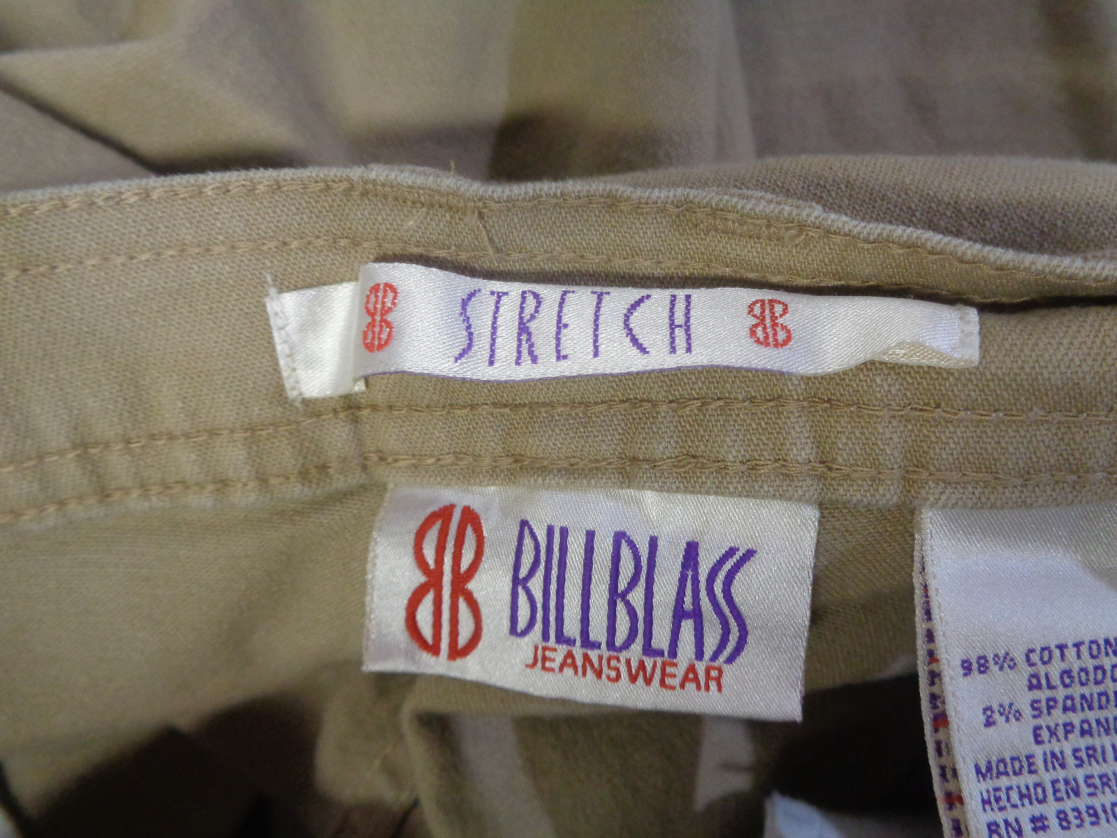 ! Bill Blass Women’s Tan Stretch Jeans Sz. 10