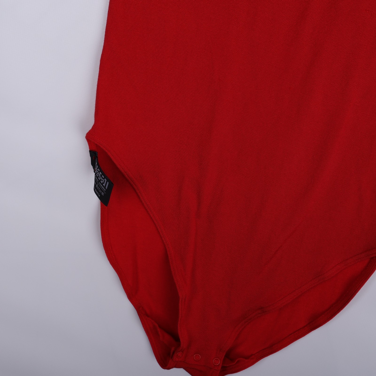 Wolford Opaque Naturel Women Red Short Sleeve Bodysuit Size Small S Cotton Blend
