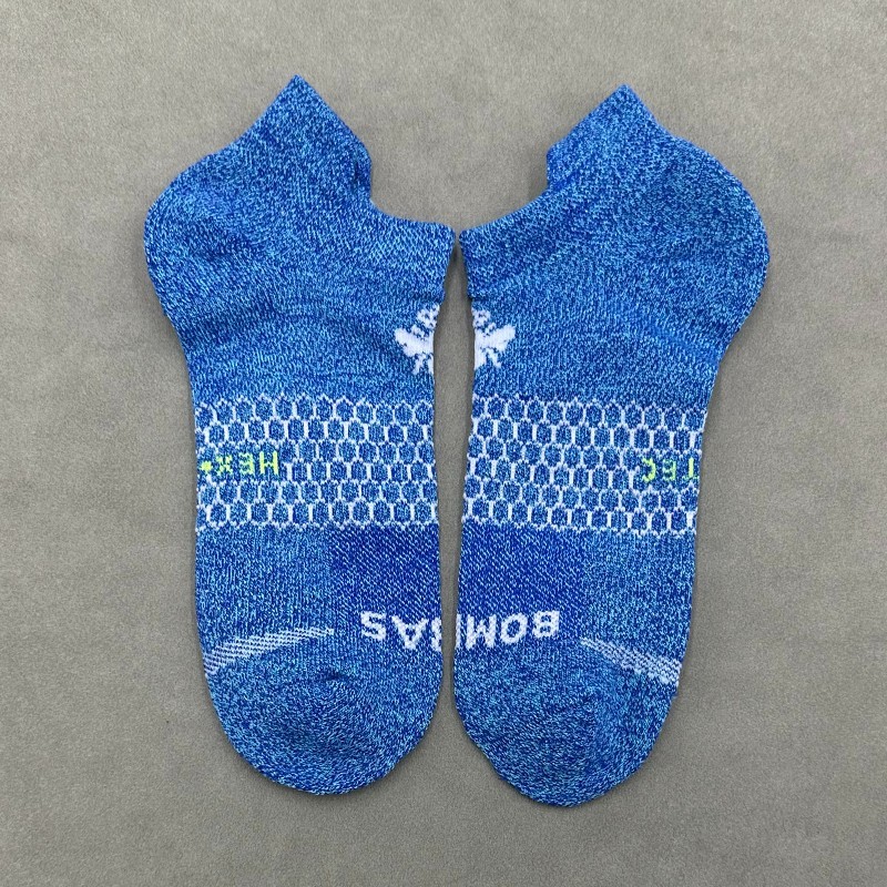 BOMBAS 4 Pairs Men’s All performances Ankle Socks Cushion Size L 9.5-13 Blue