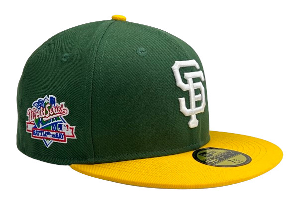 New Era 59Fifty SF Giants Hat Battle of the Bay Patch Oakland A’s Green/Yellow