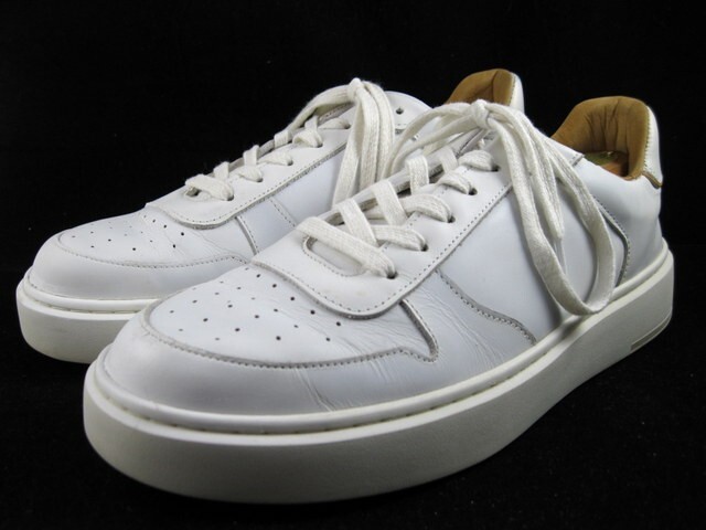 Allen Edmonds “OWEN” Leather Lace Sneakers 10 D White LIGHTLY WORN (546N)