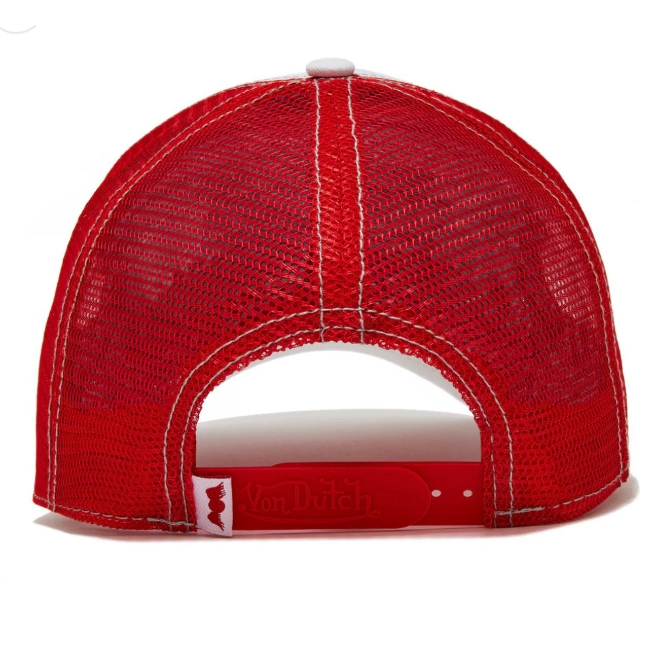 NEW Von Dutch Hat Gym RED White Patch Trucker Mesh SnapBack Cap Retro unisex Y2K