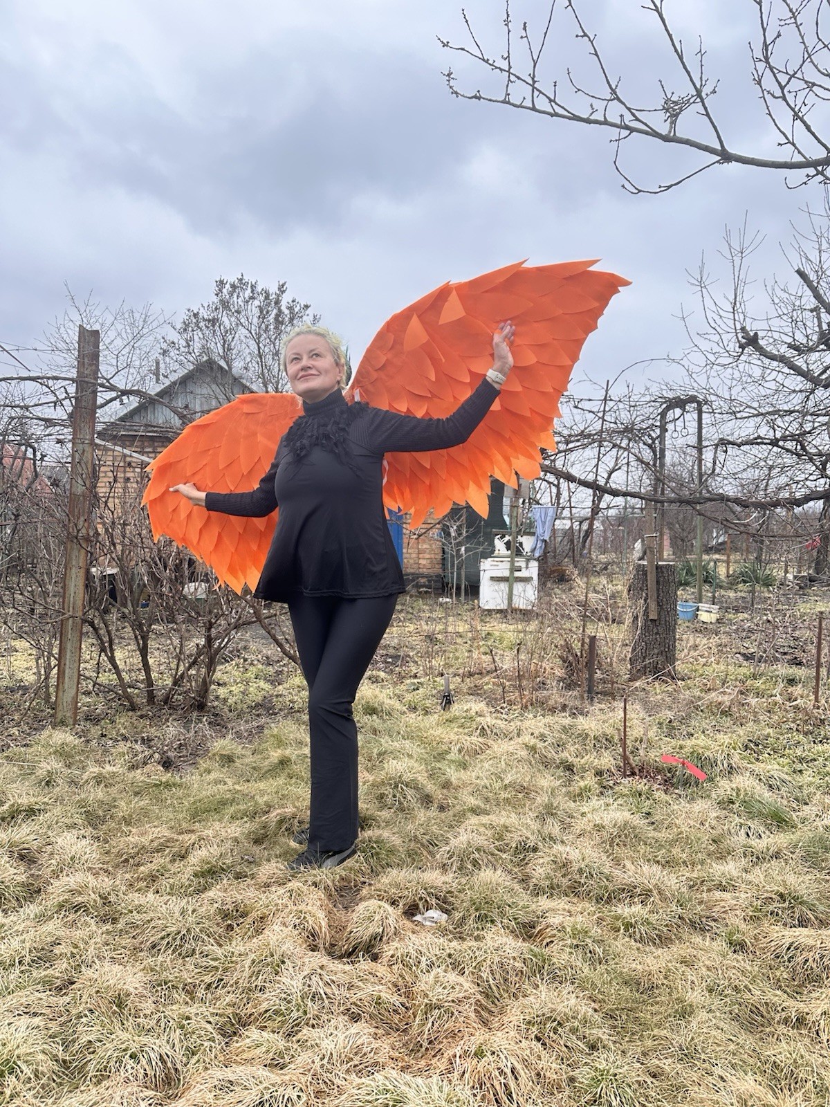 Fire Bird Wings Phoenix Wings Orange Angel Wings Costume