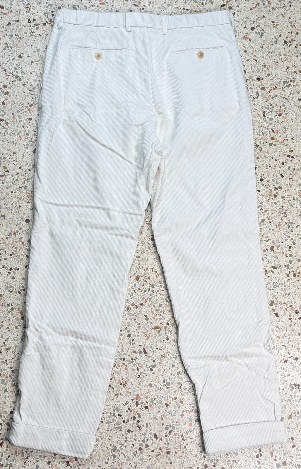 Todd Snyder New York Men’s Drawstring White Corduroy Pants Size Tall Medium
