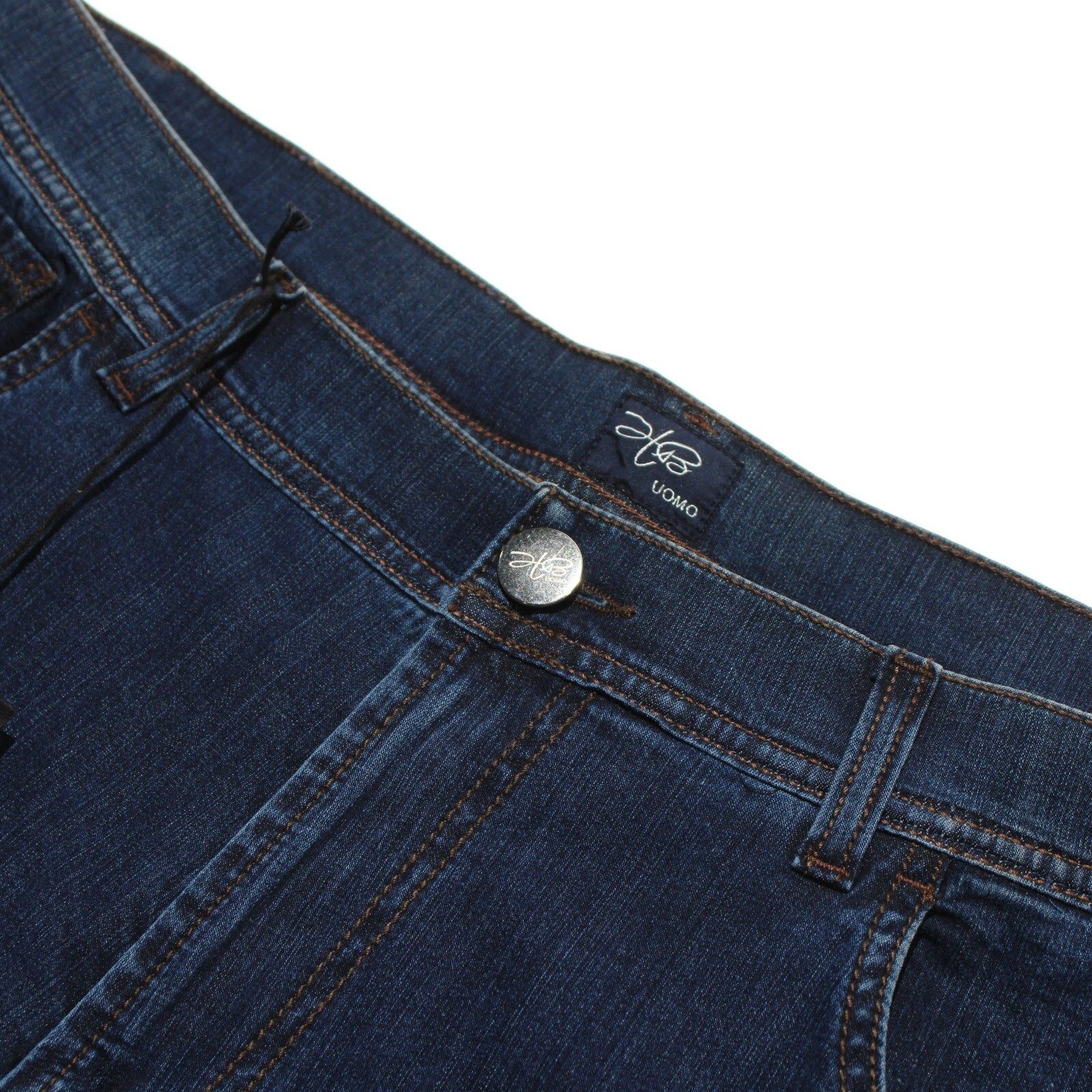 Hettabretz NWD Five Pocket Jeans Size 56 (40 US) In Blue Cotton Blend