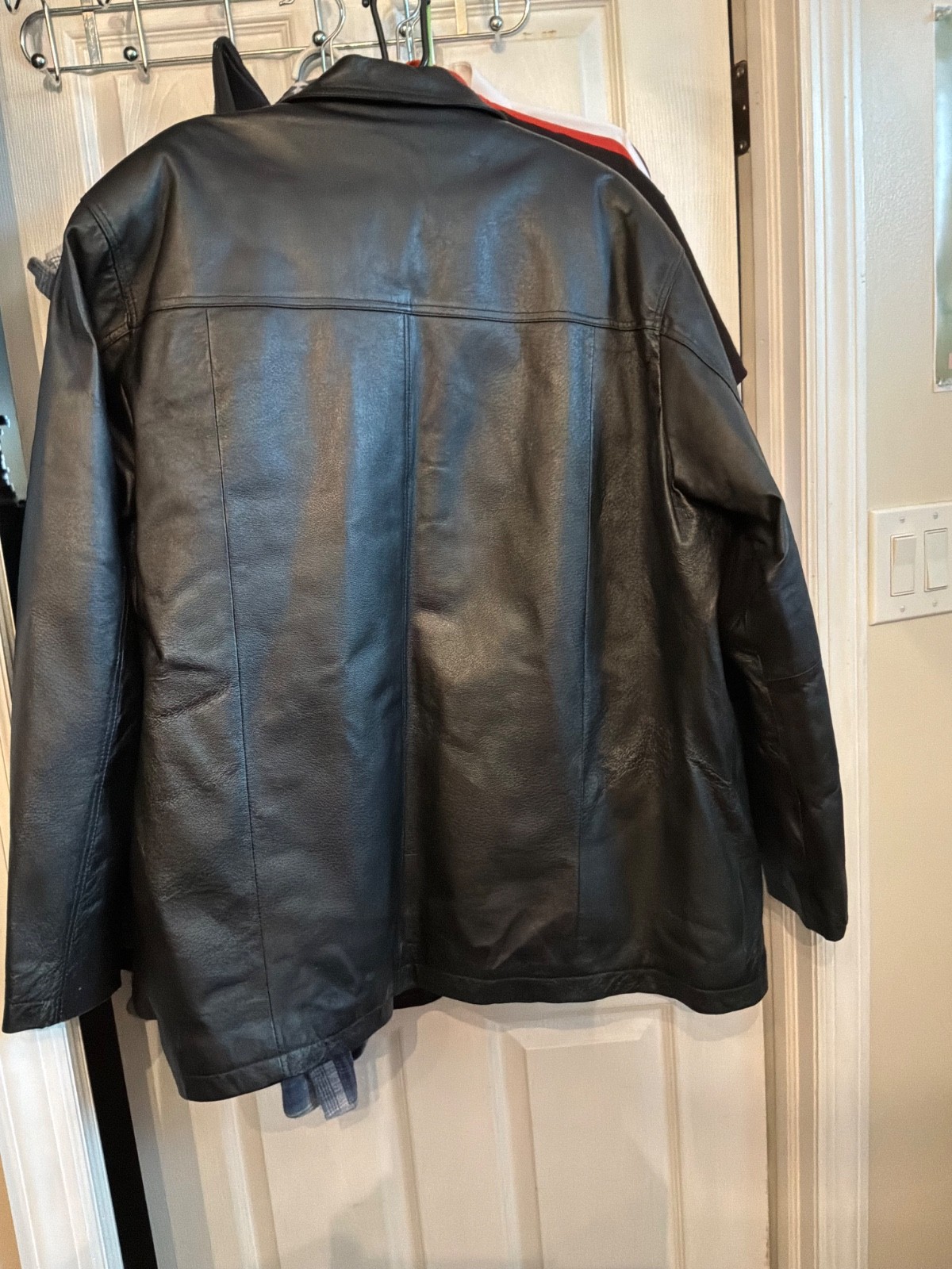 Mens Ferugini leather jacket with removal insulated lining 2 X