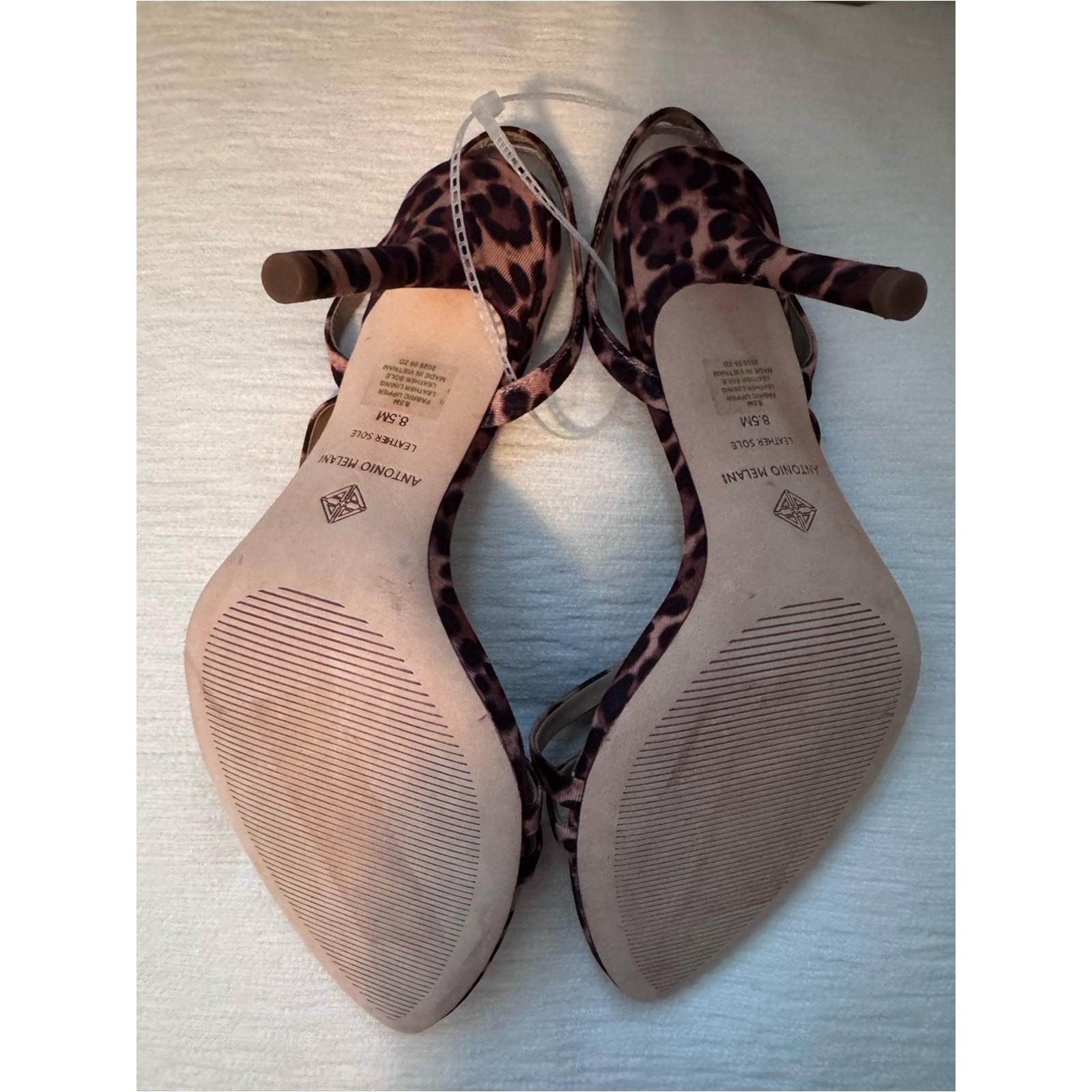 ANTONIO MELANI Brown Leopard Print Pointed Toe Slingbacks/ NEVER WORN