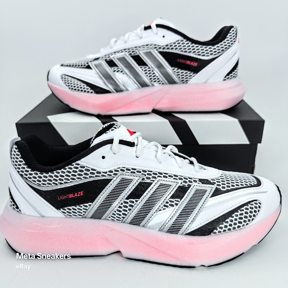 Adidas US 13 Men’s White Black Red Retro Lifestyle Lightblaze Glow JS2061 NIB