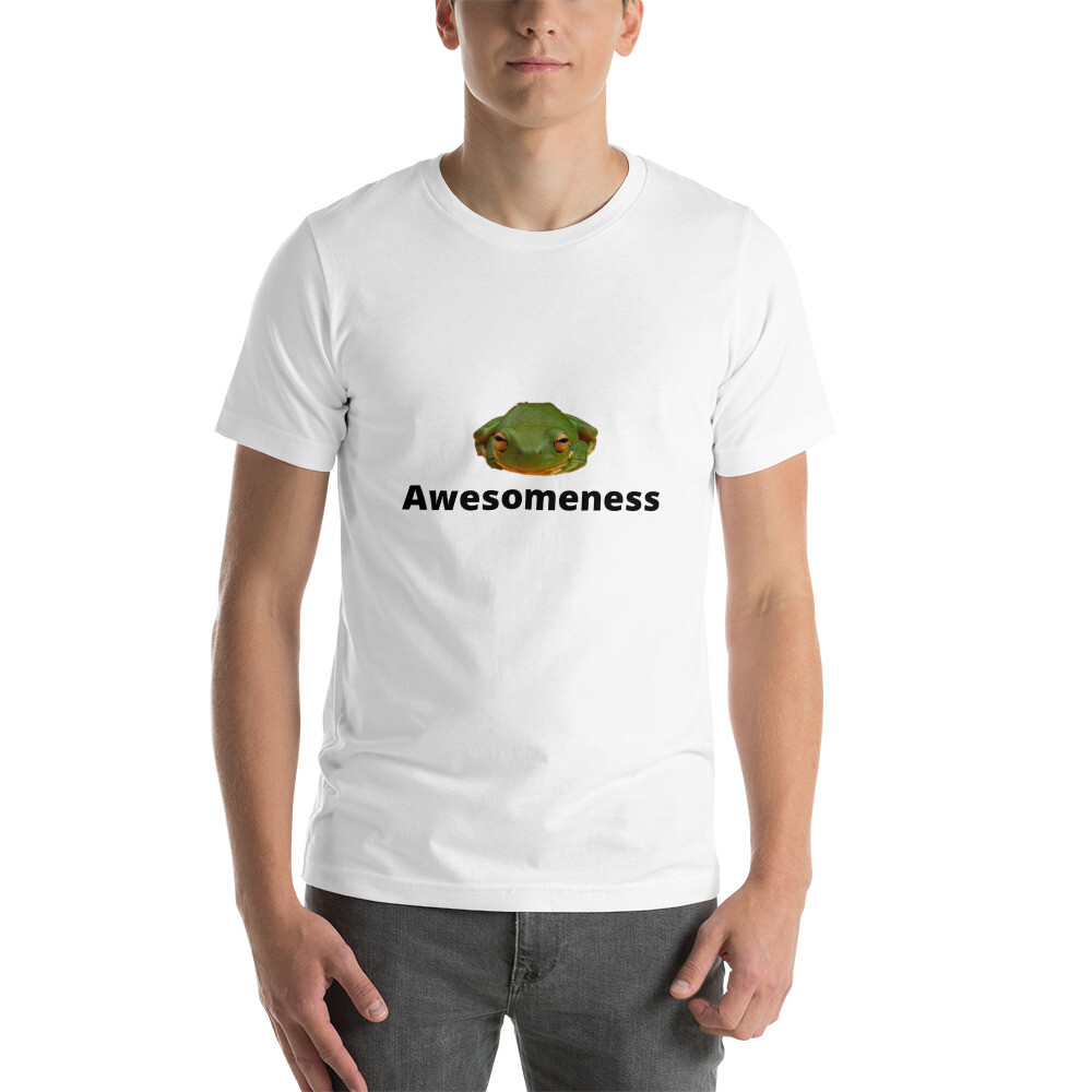 Short-Sleeve Unisex T-Shirt Bella + Canvas 3001 Frog Awesome funny
