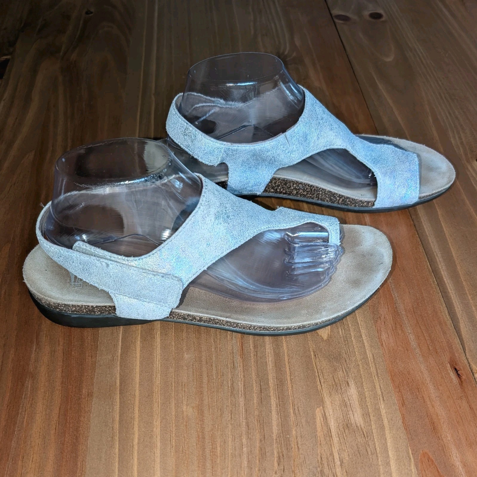 Dansko Reece Sandals Womens 42 US 11.5-12 Leather Toe Loop Pearl Iridescent