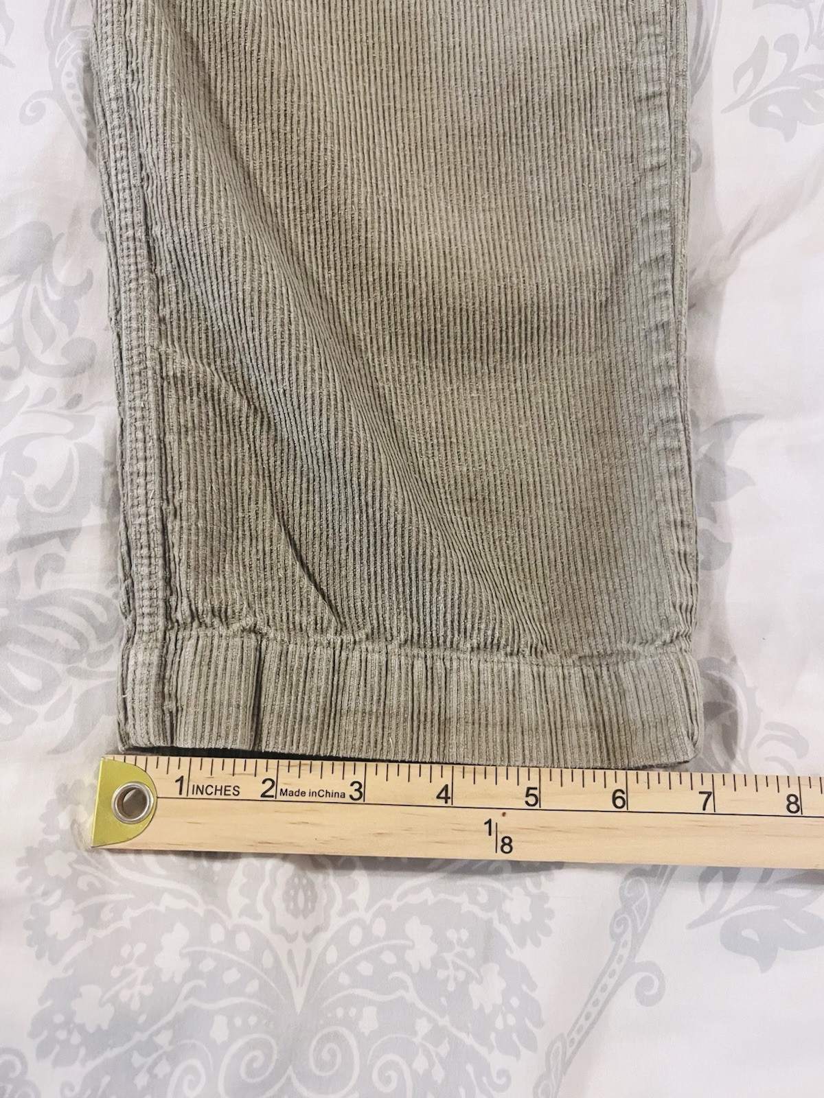 Outerknown Paz Pants Mens Medium Beige Corduroy Preppy Hemp Casual Flap Pocket