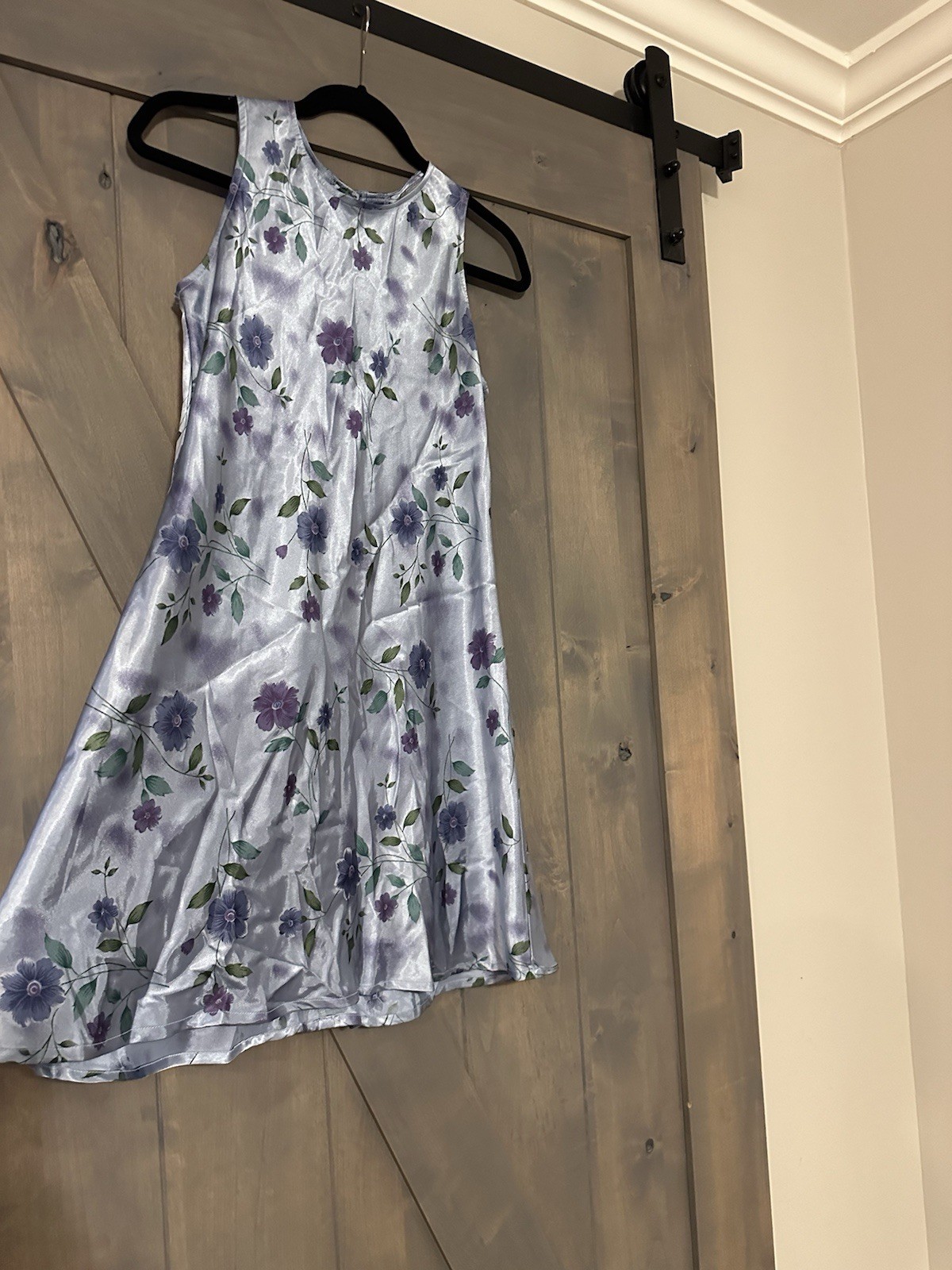 Y2K Vintage Breakin Loose Floral Satin Fairy Dress Juniors 7/8 Whimsigoth Grunge