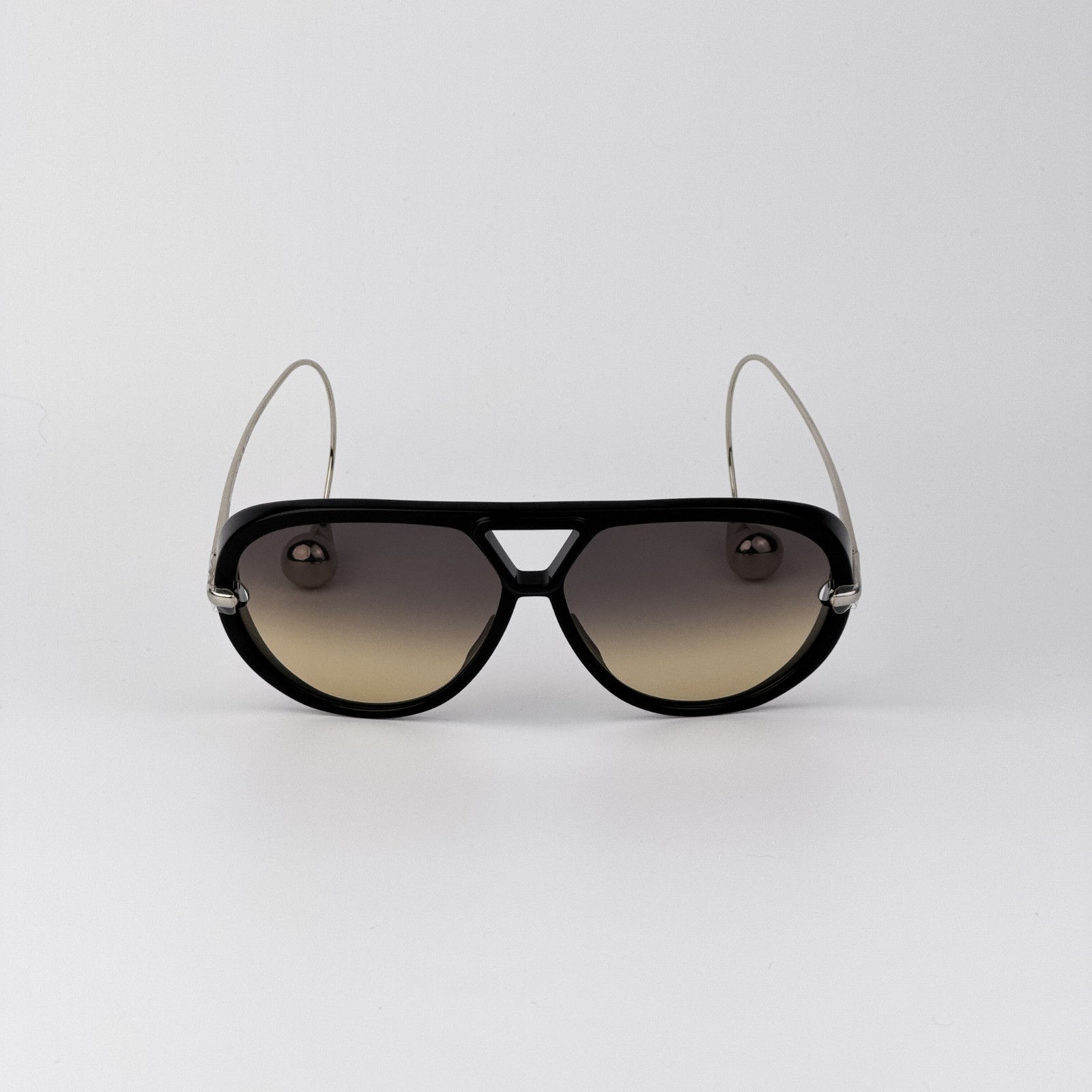 Bottega Veneta Women Sunglasses Black Silver Brown Gradient BV1273S 010 NEW